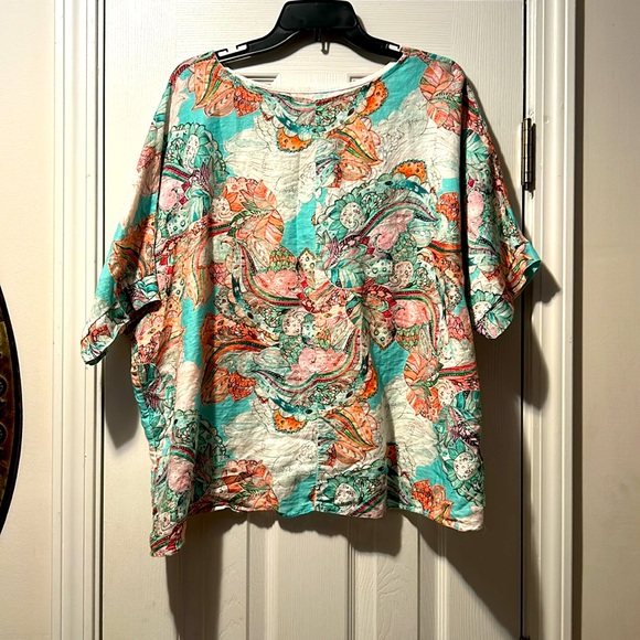 🩵Lungo L’arno Puro Lino Gorgeous Made in Italy 100% Linen Oversized Top - Picture 1 of 16